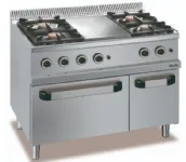 Fourneau 4 feux vifs avec plaque mijotage sur four gaz GN2/1 MBM - MAGISTRA 700