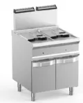 Friteuse professionnelle à gaz 2x14 Litres sur coffre MBM - DOMINA PRO 700