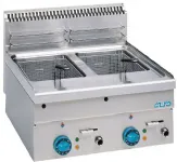 Friteuse professionnelle gaz 2x8 Litres à poser MBM profondeur 600mm Friteuse professionnelle gaz 2x8 Litres à poser MBM profondeur 600mm