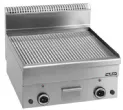 Plancha professionnelle gaz rainure 2 zones MBM profondeur 600mm