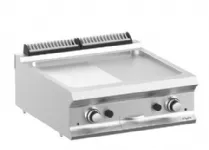 Plancha professionnelle gaz lisse et rainur�e � poser MBM - DOMINA PRO 700