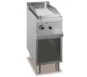 Plancha professionnelle gaz lisse sur placard ouvert MBM - MAGISTRA 700