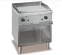Plancha professionnelle gaz lisse 2 zones sur placard ouvert MBM - MAGISTRA 700