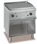 Plancha professionnelle gaz rainur�e 2 zones sur placard ouvert MBM - MAGISTRA 700