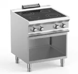 Plaque de cuisson vitrocramique 4 zones sur placard ouvert MBM - DOMINA PRO 700