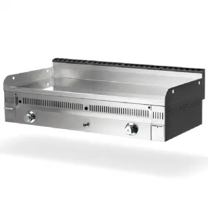 Plancha professionnelle gaz lisse 2 zones larges MCM PL-120_PROMO