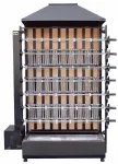 R�tissoire professionnelle � feu de bois 7 broches MCM