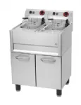 Friteuse professionnelle �lectrique 2x 13 litres sur armoire REDFOX profondeur 600mm - FE 61-13 ELT