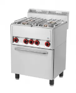 4 brleurs puissants gaz avec four  convection REDFOX profondeur 600mm - SPT 60 GLS SPT60GLS