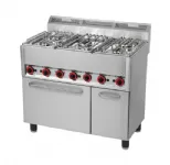 5 brûleurs gaz avec four à convection REDFOX profondeur 600mm - SPT 90/5 GL 5 brûleurs gaz avec four à convection REDFOX profondeur 600mm - SPT 90/5 GL