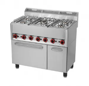 5 brleurs gaz avec four  convection REDFOX profondeur 600mm - SPT 90/5 GL SPT90/5GL