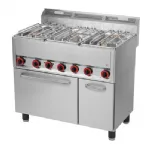 5 brûleurs puissants gaz avec four à convection REDFOX profondeur 600mm - SPT 90/5 GLS 5 brûleurs puissants gaz avec four à convection REDFOX profondeur 600mm - SPT 90/5 GLS