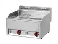 Plancha professionnelle �lectrique lisse et rainur�e 2 zones REDFOX profondeur 600mm - FTHRC 60 EL