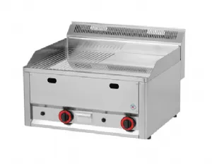 Plancha professionnelle gaz lisse et rainure 2 zones REDFOX profondeur 600mm - FTHRC 60 GL FTHRC60GL