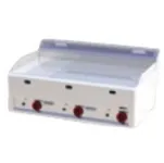 Plancha professionnelle gaz lisse et rainure 3 zones REDFOX profondeur 600mm - FTHRC 90 GL