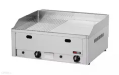 Plancha professionnelle gaz lisse et rainur�e 2 zones REDFOX