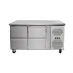 Table r�frig�r�e positive centrale 4 tiroirs profondeur 700mm SKYRAINBOW