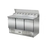 Saladette r�frig�r�e 3 portes avec vitrine � capot SKYRAINBOW
