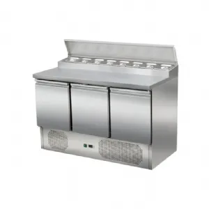 Saladette rfrigre 3 portes avec vitrine  capot SKYRAINBOW THPS300