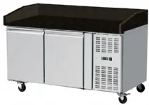 Table � pizza r�frig�r�e 2 portes avec granit noir sans vitrine SKYRAINBOW