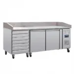Table  pizza rfrigre 2 portes et 7 tiroirs sans vitrine SKYRAINBOW