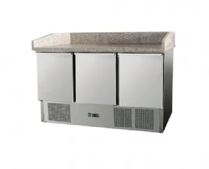 Saladette rfrigre 3 portes avec granit sans vitrine SKYRAINBOW THS903PZ