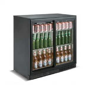 Arrire-bar rfrigr 2 portes vitres coulissantes SKYRAINBOW TSC2E90BS