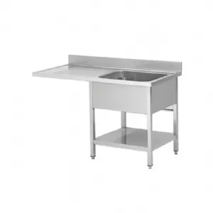 Plonge inox 1 bac avec gouttoir et PLV  gauche SKYRAINBOW THSTR126SBR1