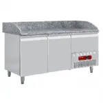 Table pizza 2 portes avec vitrine et 1 tiroir neutre DIAMOND TP23/P9